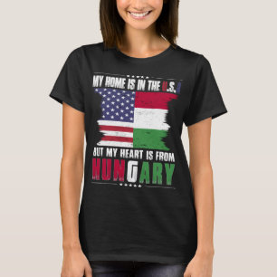 Camiseta Americano cresceu húngaro americano da Hungria