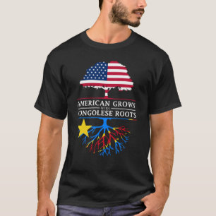 Camiseta Americano crescido com as raizes congolesas