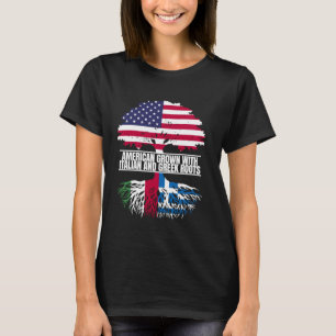 Camiseta Americano crescido com bandeira Patrimônio Italian