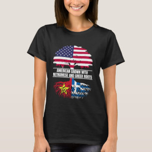 Camiseta Americano crescido com bandeira Patrimônio Vietnam
