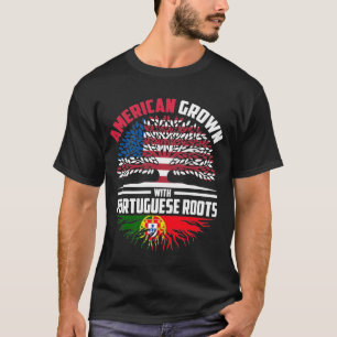 Camiseta Americano Crescido com Bandeira Portuguesa