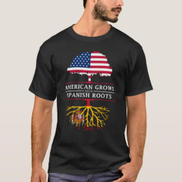Camiseta Americano crescido com design da espanha   das