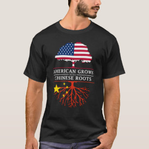 Camiseta Americano crescido com design de China das