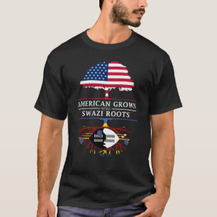 Camiseta Americano crescido com design de Suazilândia   da