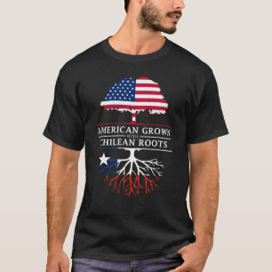 Camiseta Americano crescido com design do Chile das