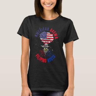 Camiseta Americano crescido com filipino Roots Pinoy Pinay