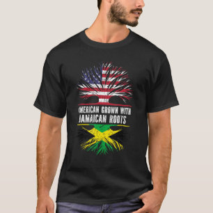 Camiseta Americano crescido com jamaicano raízes norte-amer