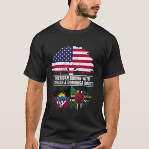 Camiseta Americano crescido com Patrimônio Antiguan Dominic