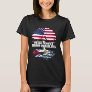 Camiseta Americano crescido com Patrimônio da Bandeira Cuba