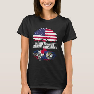Camiseta Americano crescido com Patrimônio Dominicana Beliz