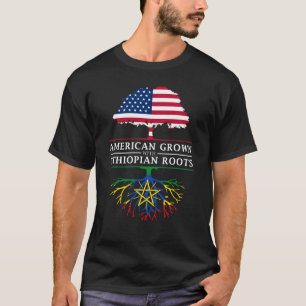Camiseta Americano crescido com raizes etíopes Etiópia