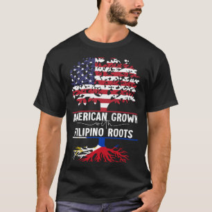 Camiseta Americano crescido com raízes filipinas