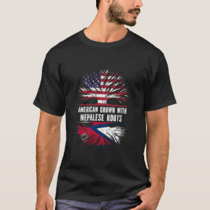 Camiseta Americano crescido com Raízes Nepalesas e Estados
