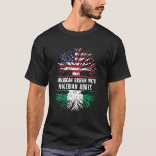 Camiseta Americano crescido com raízes nigerianas nos EUA, 