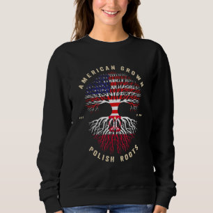 Camiseta Americano crescido com raízes poloneses É meu DNA