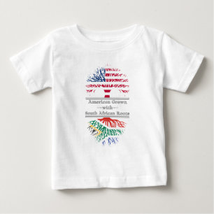 Camiseta Americano crescido com sul - raizes africanas