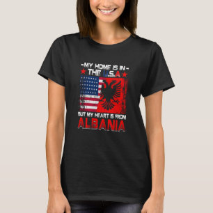 Camiseta Americano crescido Patriota Albanês Americano de A