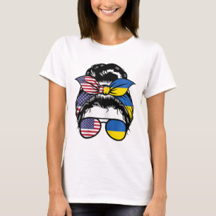 Camiseta Americano criado com raízes na Ucrânia Ucrânia