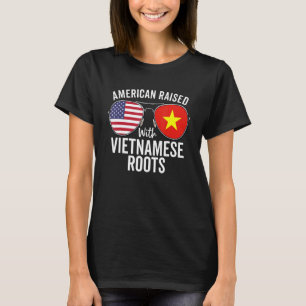 Camiseta Americano Criado Com Raízes Vietnamitas Nos Eua Vi