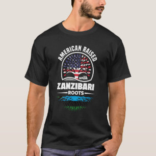 Camiseta Americano Criado Com Raízes Zanzibair Zanzibar Zan