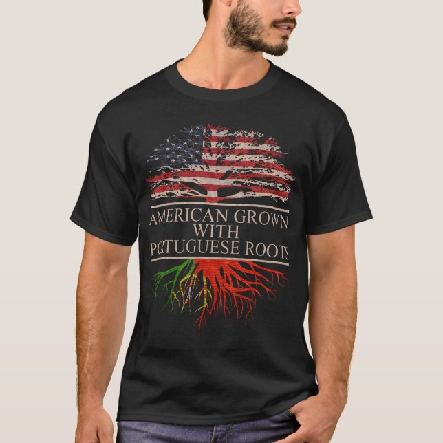 Camiseta Americano cultivado com raízes portuguesas (Frente)