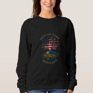 Camiseta Americano Cultivo Sueco Roots Usa Suecia Flag Heri
