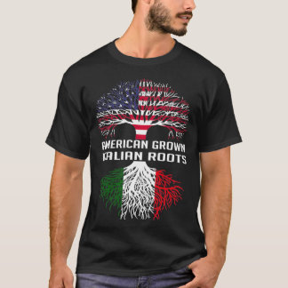 Camiseta Americano Cultivou Raízes Italianas Bandeiras Ital