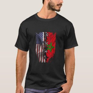 Camiseta Americano Cultivou Raízes Marroquinas nos EUA Band