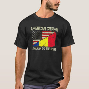 Camiseta Americano Cultivou Romeno Para O Osso Nos Romênia 