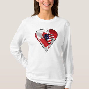 Camiseta Americano da folha de bordo