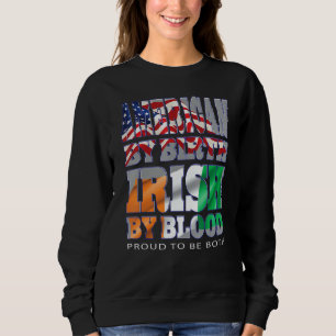 Camiseta Americano De Nascimento Irlandês De Sangue Orgulho