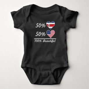 Camiseta Americano de Rican 50% da costela de 50% 100%
