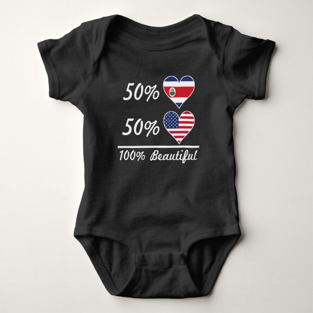 Camiseta Americano de Rican 50% da costela de 50% 100% (Frente)