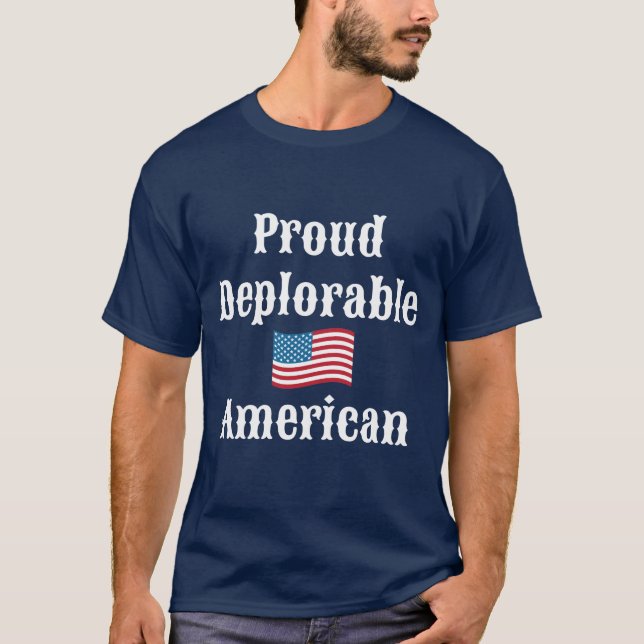 Camiseta Americano deplorável orgulhoso (Frente)