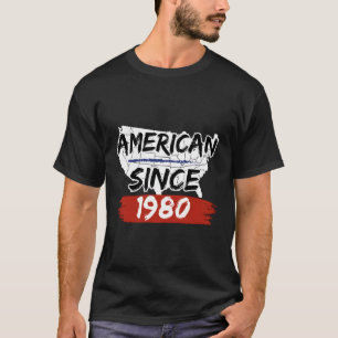 Camiseta Americano desde 1980 Mapa Americano