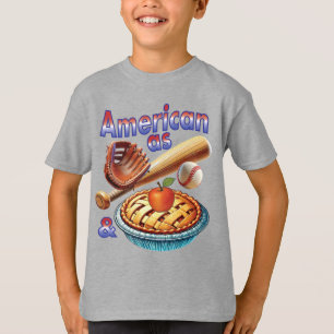 Camiseta Americano divertido como Beball e Apple Pie
