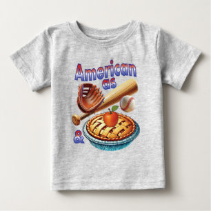 Camiseta Americano divertido como Beball e Apple Pie