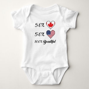 Camiseta Americano do canadense 50% de 50% 100% bonito
