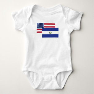 Camiseta Americano e bandeira do EL Salvadorenho