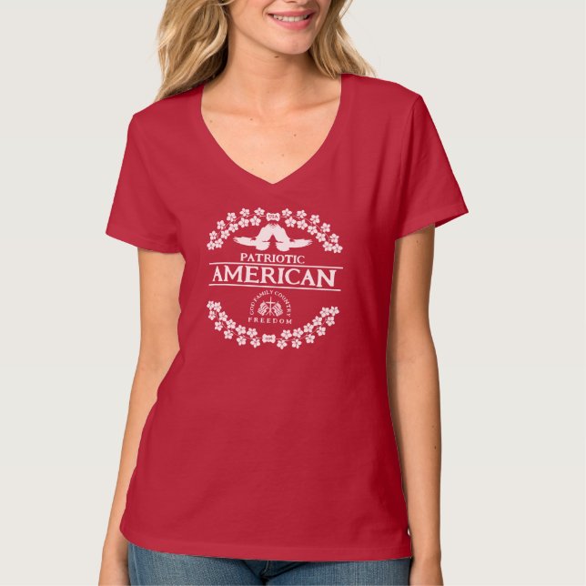 CAMISETA AMERICANO | EUA 1776 | LIBERDADE DE PAÍSES DA FAMÍ (Frente)