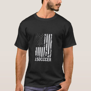 Camiseta Americano Flag Soccer Rustic Afetou Patriótico S