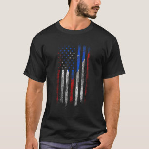 Camiseta Americano Levantado com Porto Rico Roots Puerto Ri