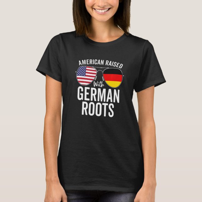 Camiseta Americano Levantado com Raízes Alemãs Norte-Americ (Frente)