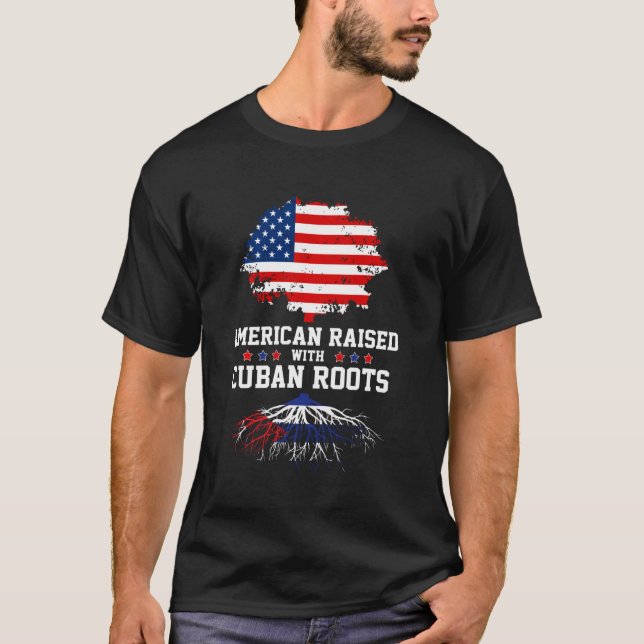 Camiseta Americano Levantado com Raízes Cubanas em Cuba (Frente)