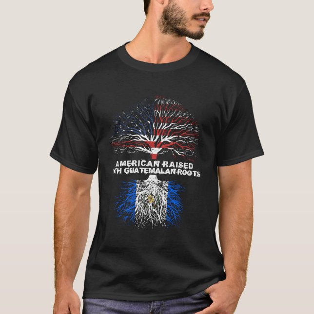 Camiseta Americano Levantado com Raízes da Guatemala (Frente)
