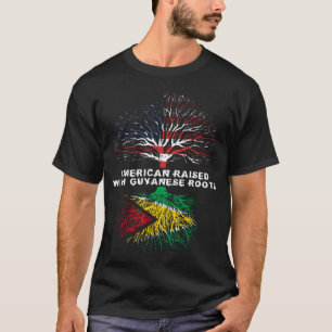Camiseta Americano Levantado Com Raízes Da Guiana