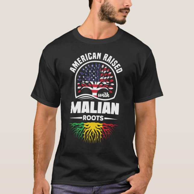 Camiseta Americano Levantado com Raízes do Mali Mali Mali M (Frente)