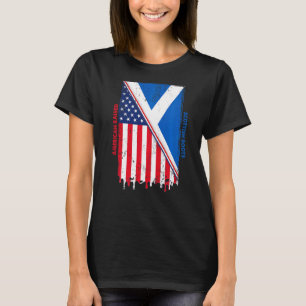 Camiseta Americano Levantado Com Raízes Escocesas Com Escóc