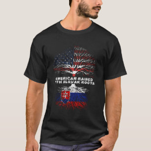 Camiseta Americano Levantado com Raízes Eslovacas na Eslová