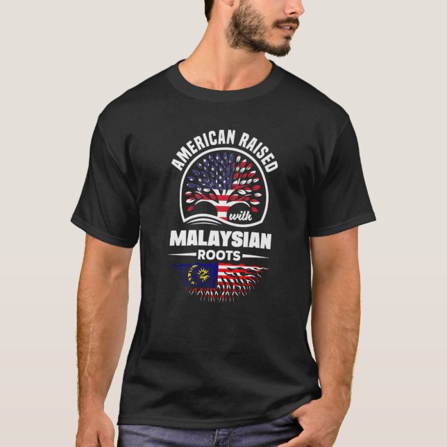 Camiseta Americano Levantado com Raízes Malaias Malásia Mal (Frente)